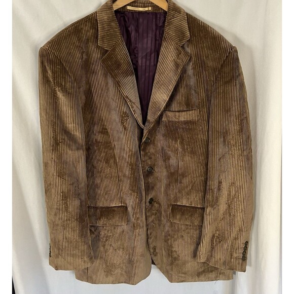 Lazaretti Brown Corduroy Blazer Men’s 38R Italian Made Vintage Fall Winter Sport